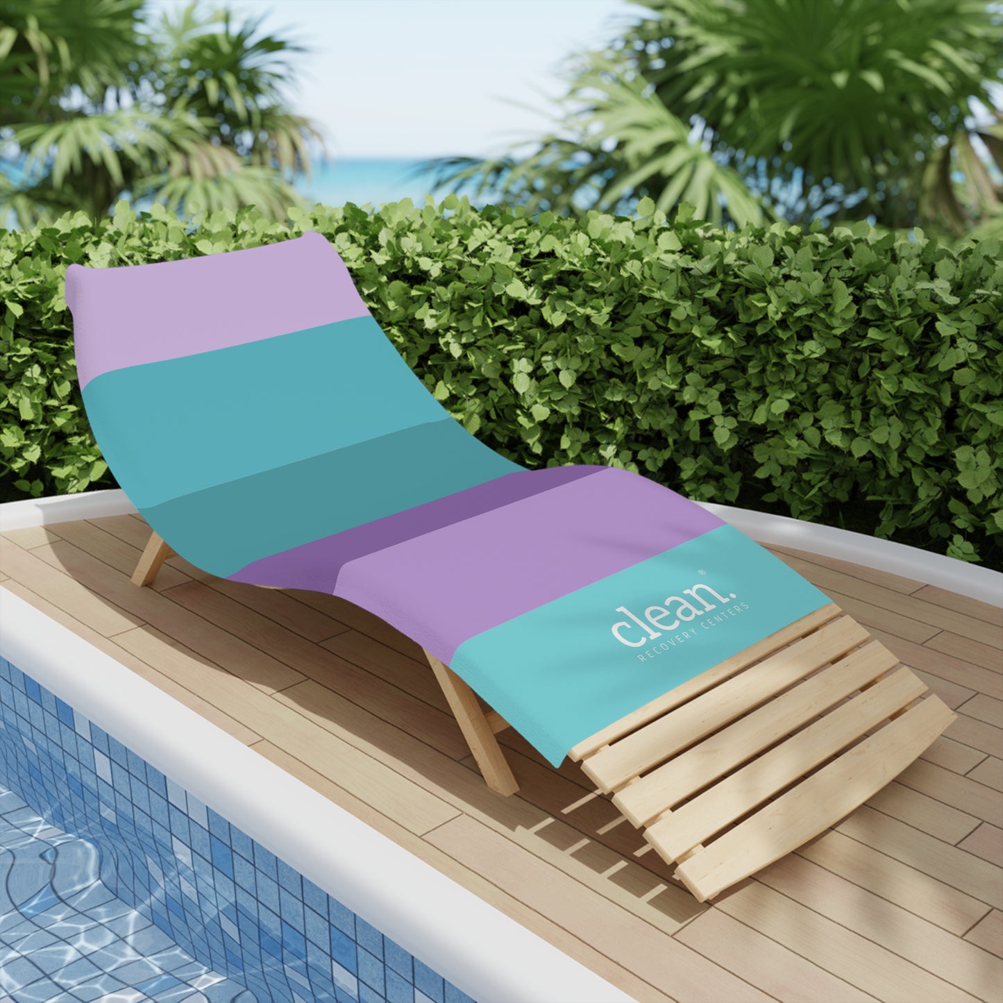 Clean Coastal Colorblock Beach Towel
