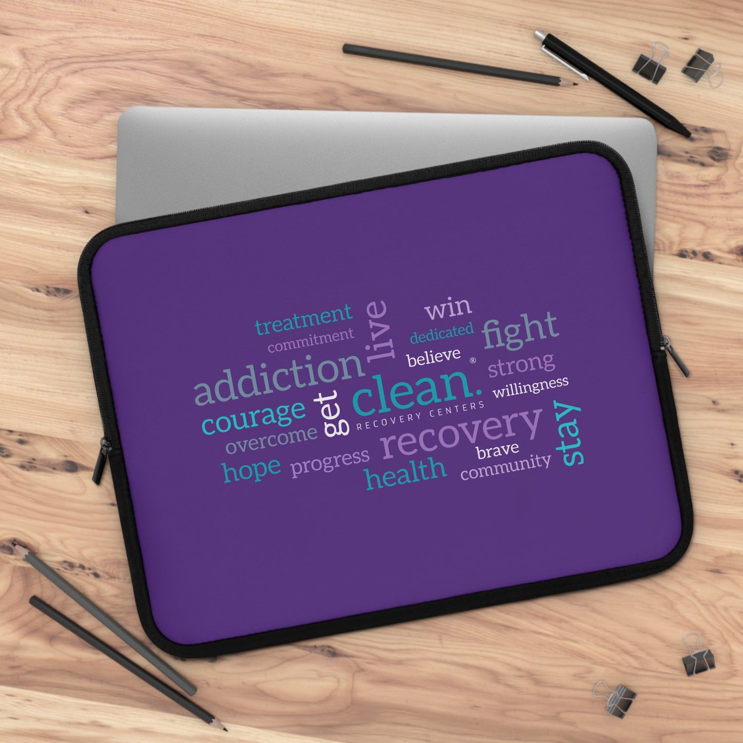 Clean Word Cloud Laptop Sleeve