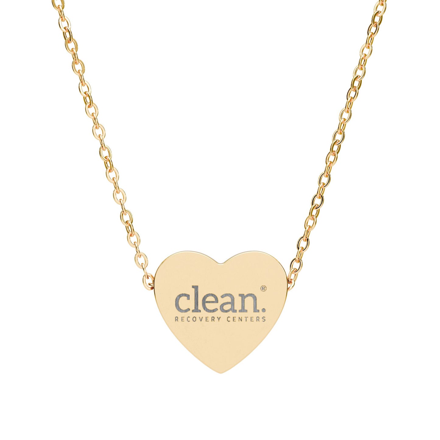 Clean Logo Engraved Heart Necklace