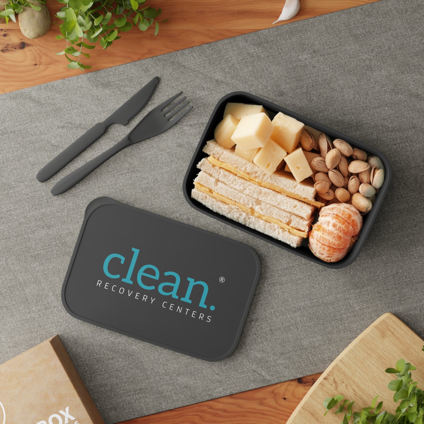Clean Logo PLA Bento Box with Utensils