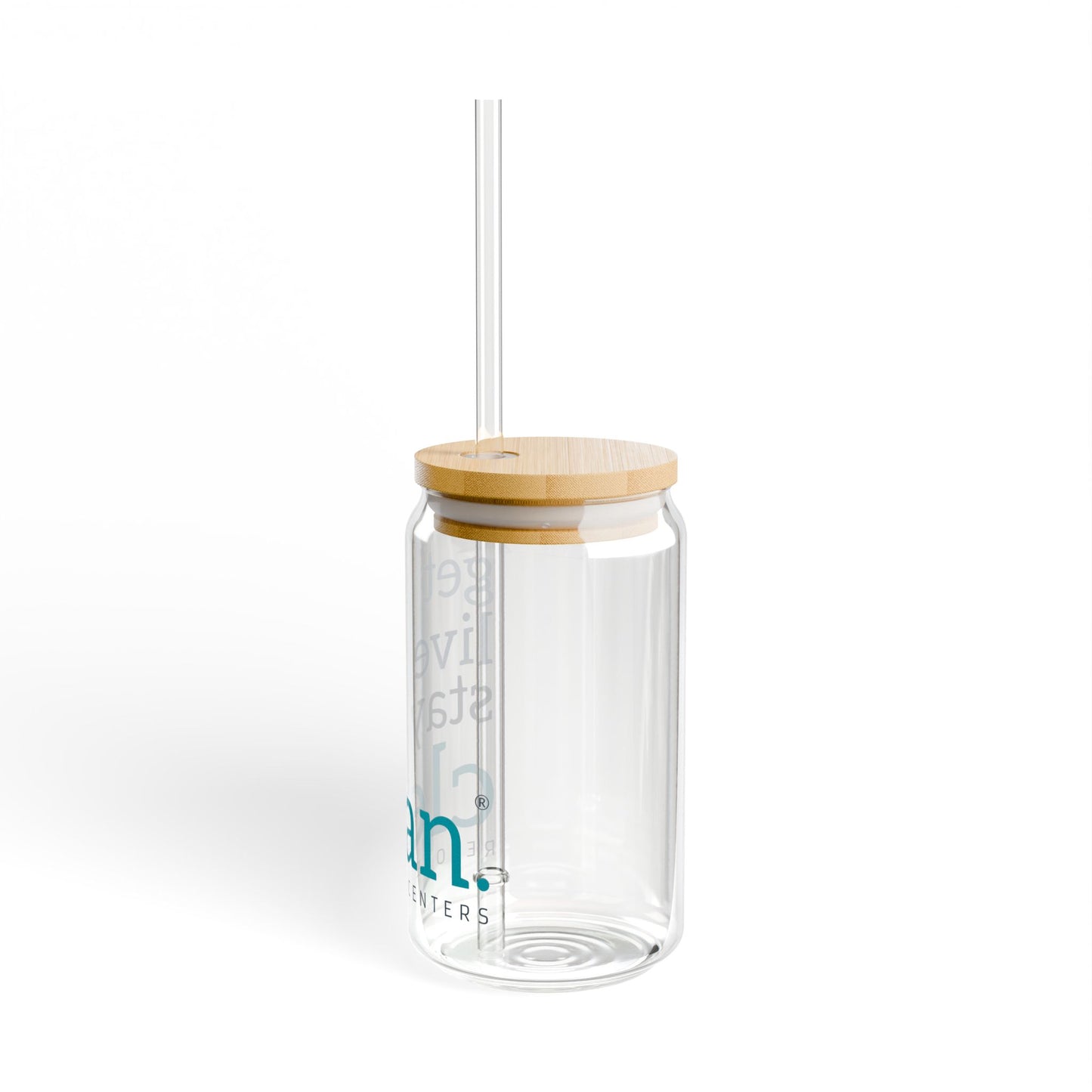 Get Live Stay Clean 16oz Glass Tumbler