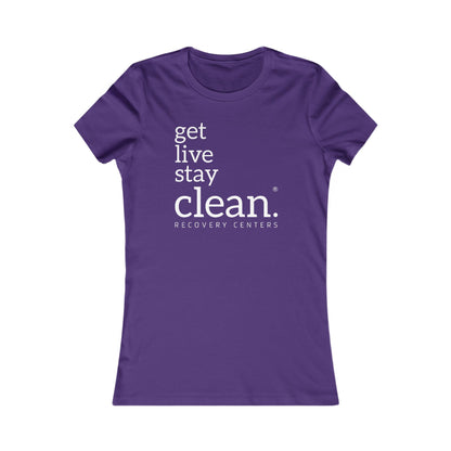 Women's Get, Live, Stay Clean Logo Tee