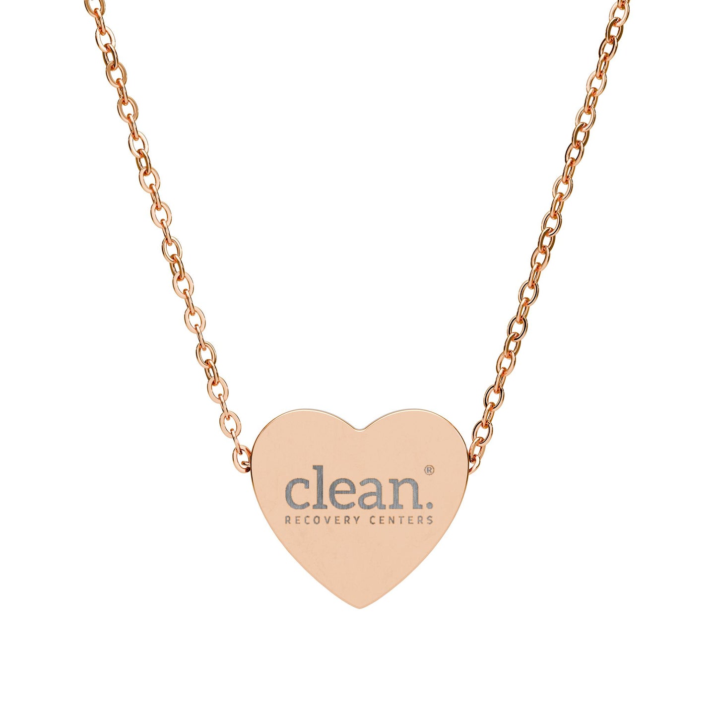 Clean Logo Engraved Heart Necklace