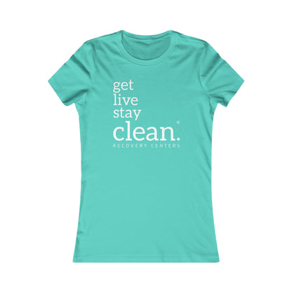 Women's Get, Live, Stay Clean Logo Tee