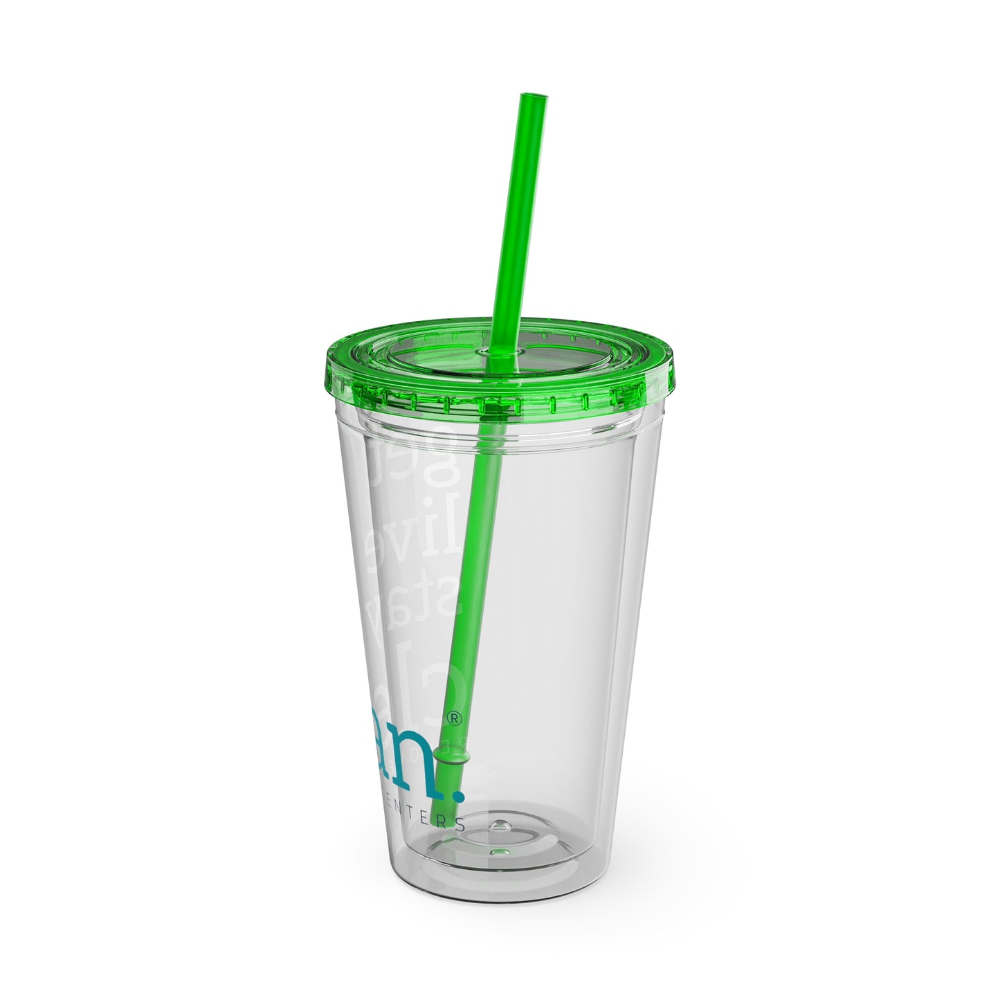 Get, Live, Stay Clean 16oz Sunsplash Tumbler with Straw