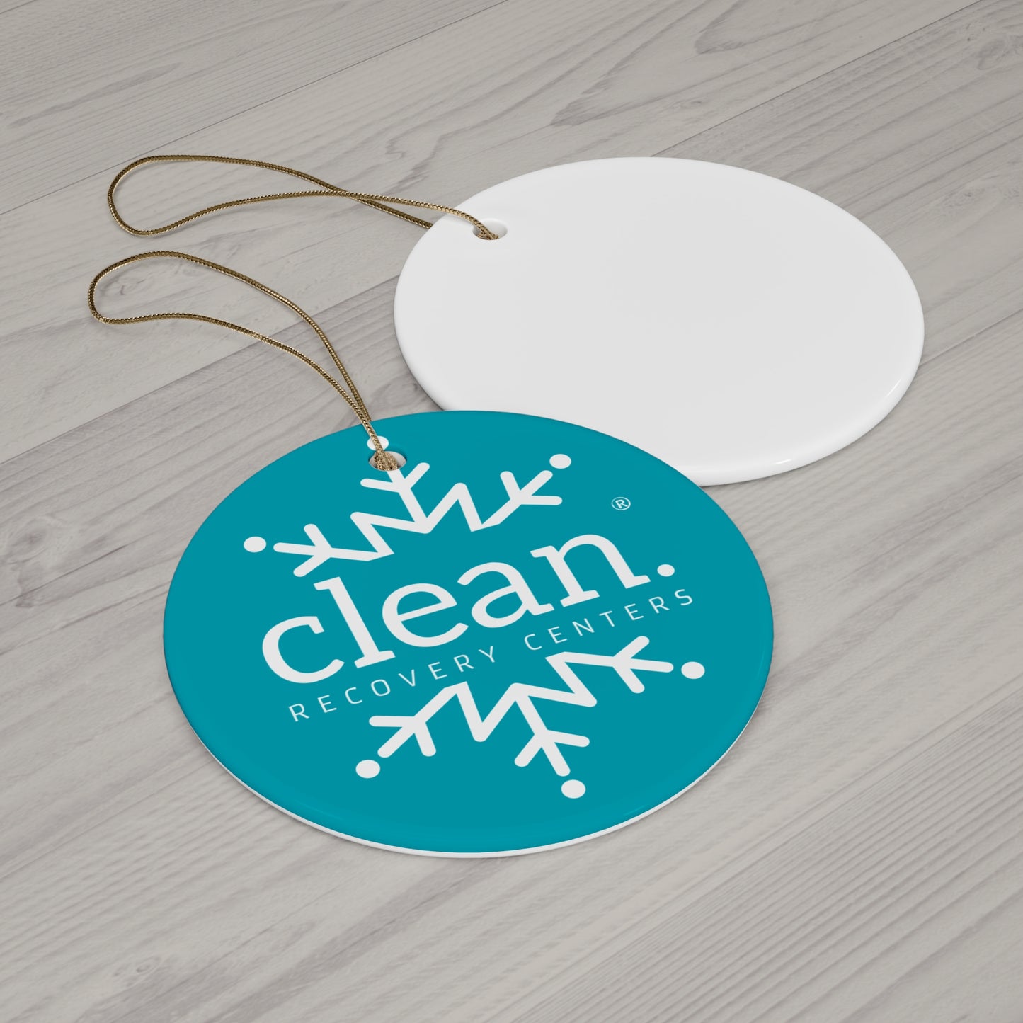 Clean logo Snowy Ceramic Ornament