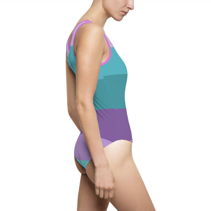 Clean Coastal Colorblock Women's One-Piece Swimsuit