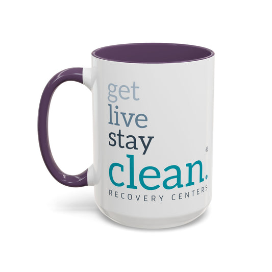 Get Live Stay Clean Accent Coffee Mug