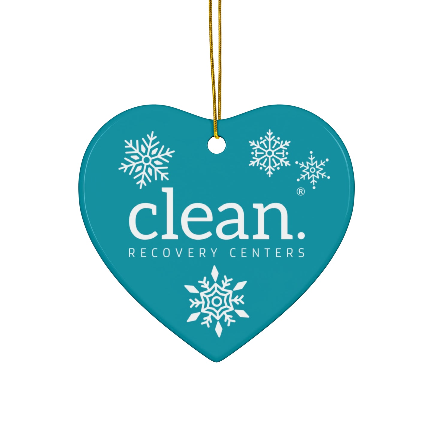 Clean logo Snowy Ceramic Ornament