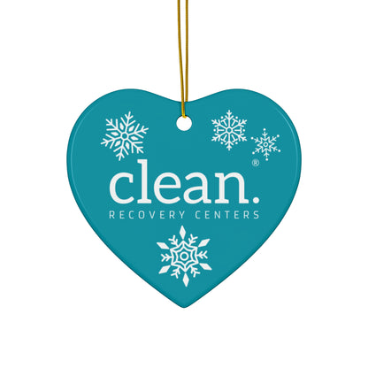 Clean logo Snowy Ceramic Ornament