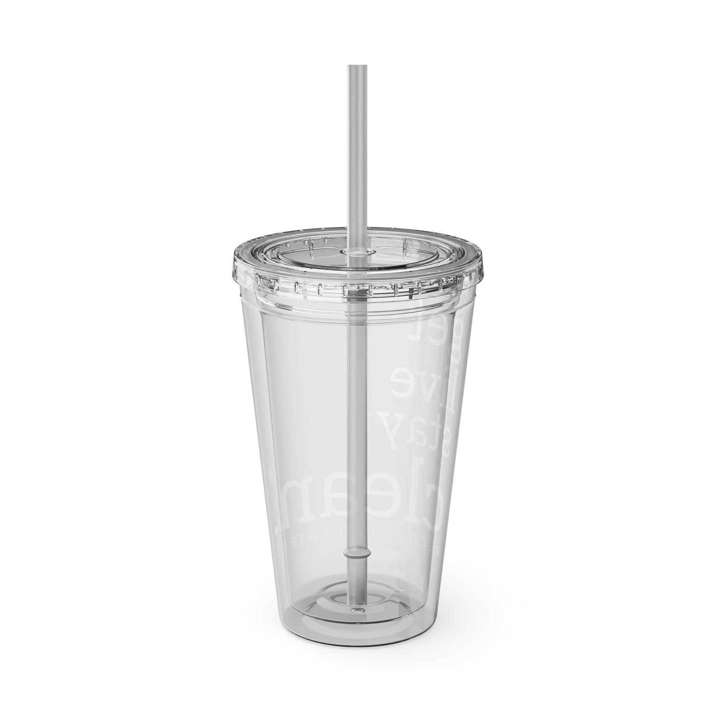 Get, Live, Stay Clean 16oz Sunsplash Tumbler with Straw