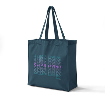 Clean Living Reusable Canvas Grocery Bag