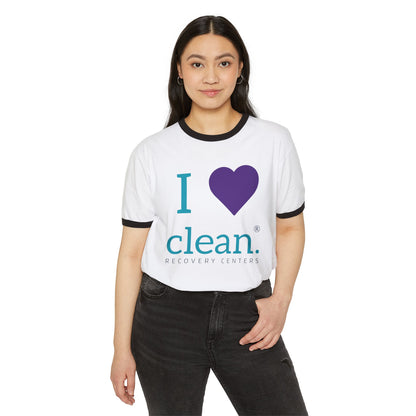 I Love Clean Cotton Ringer T-Shirt