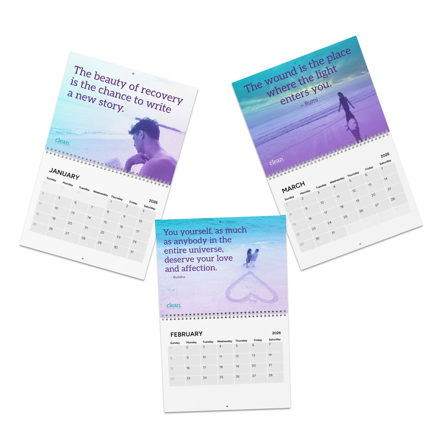 Clean 2026 Wall Calendar