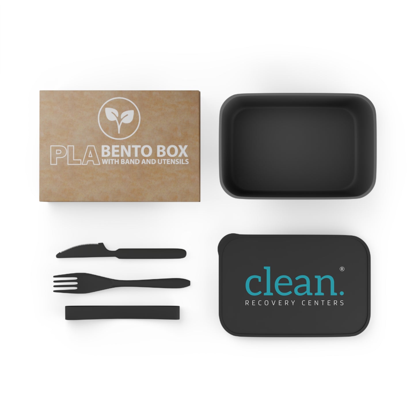 Clean Logo PLA Bento Box with Utensils