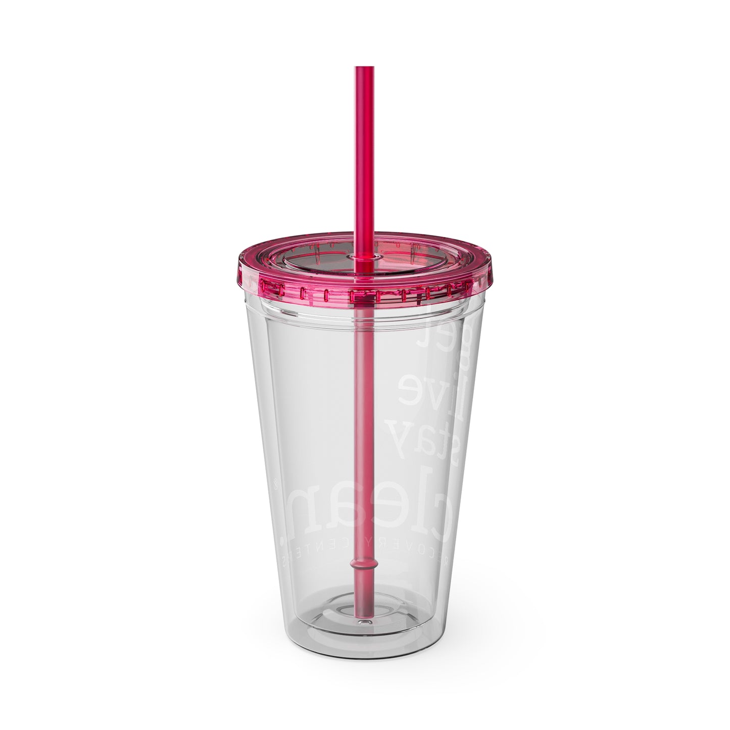Get, Live, Stay Clean 16oz Sunsplash Tumbler with Straw
