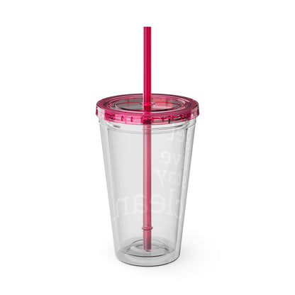 Get, Live, Stay Clean 16oz Sunsplash Tumbler with Straw
