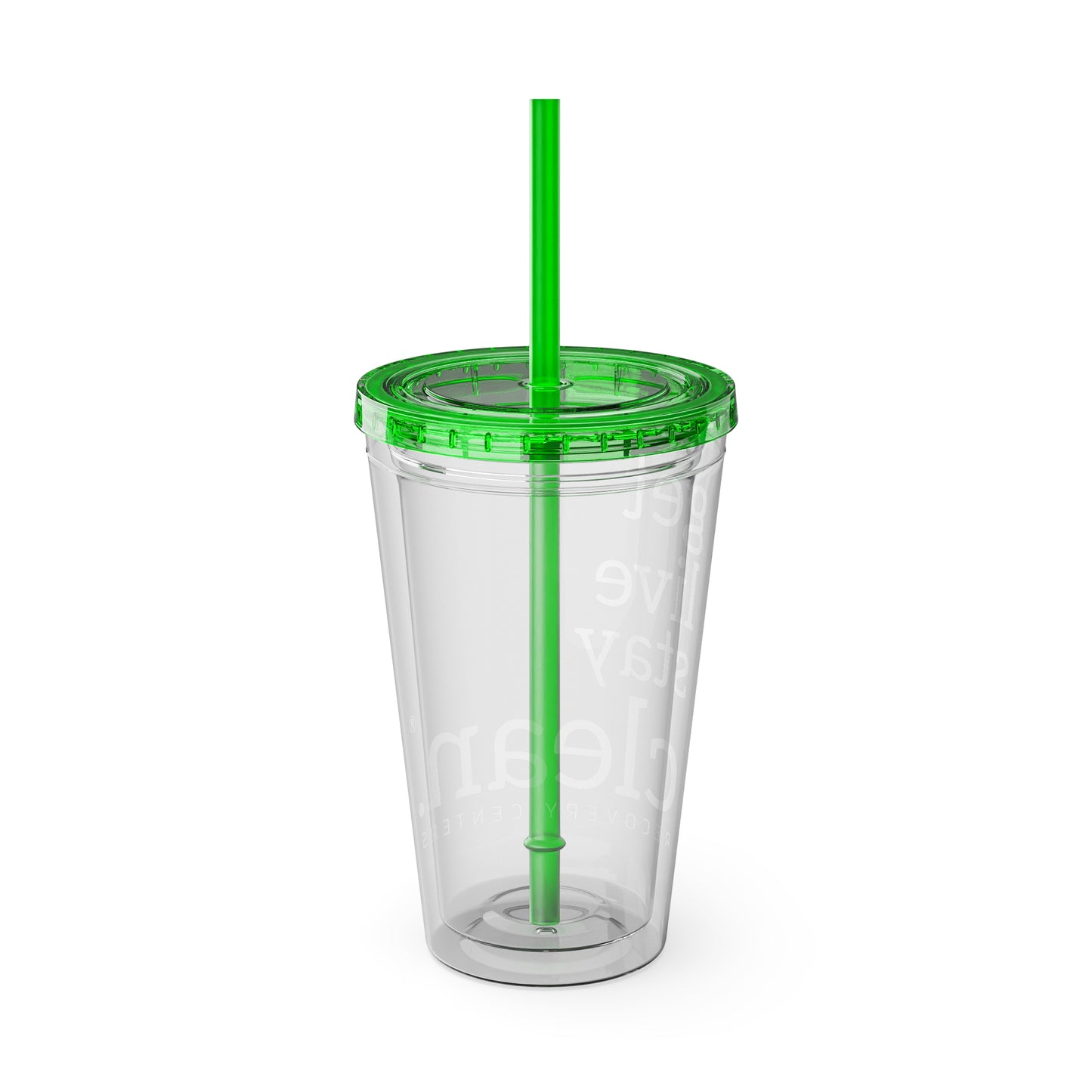 Get, Live, Stay Clean 16oz Sunsplash Tumbler with Straw