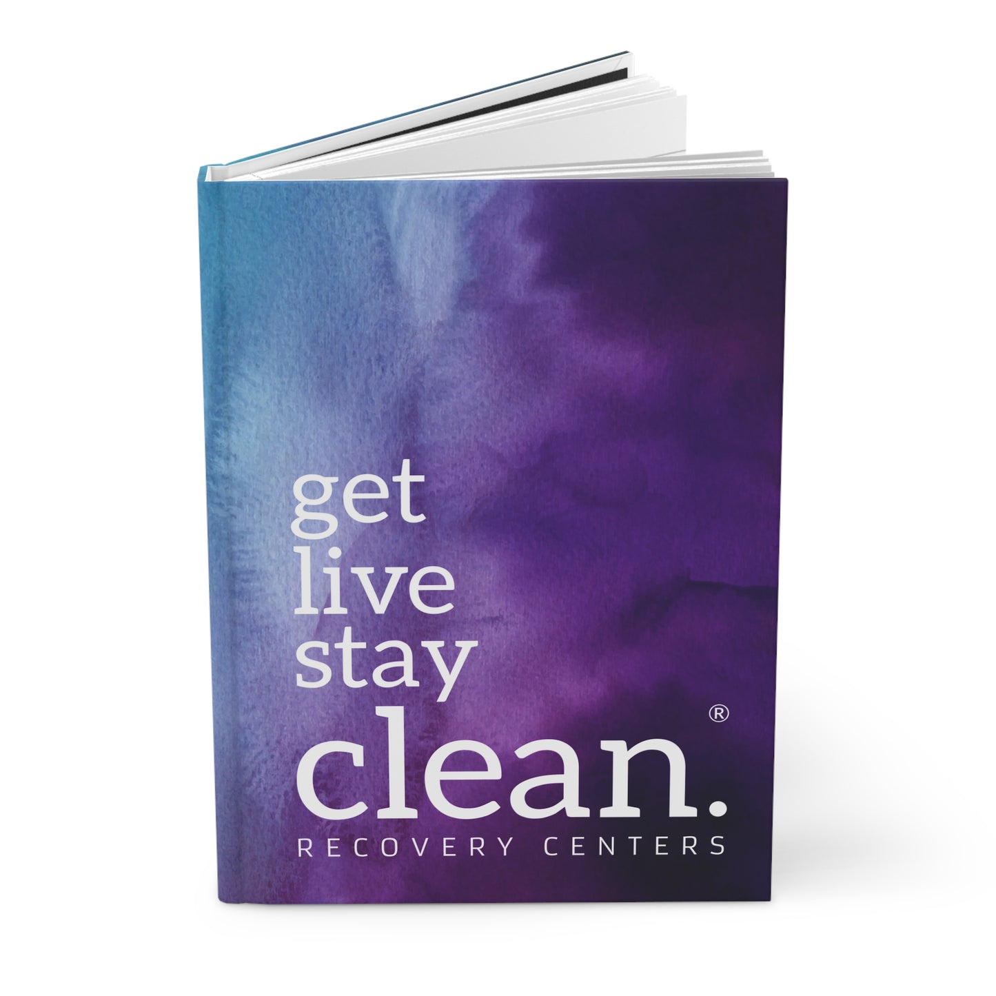 Get Live Stay Clean Watercolor Hardcover Journal