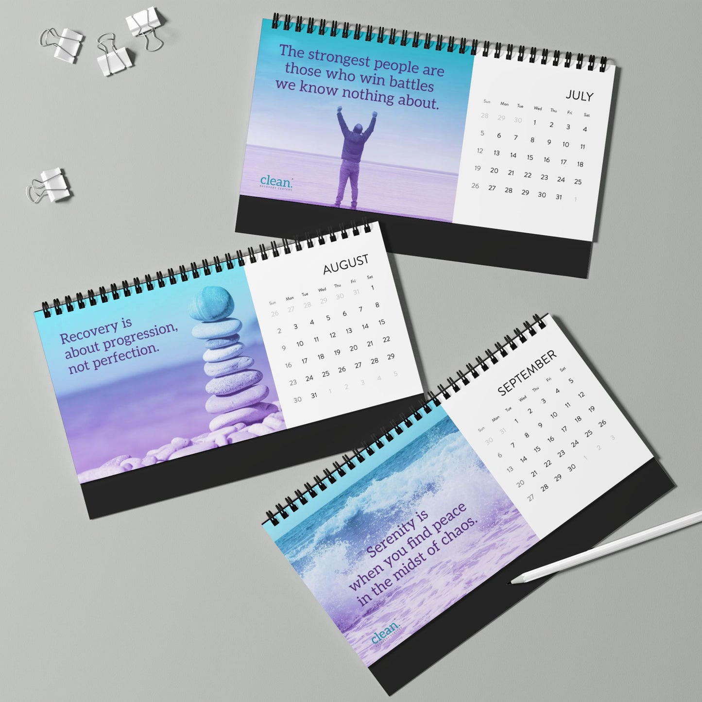 Clean Recovery Centers 2026 Desktop Calendar