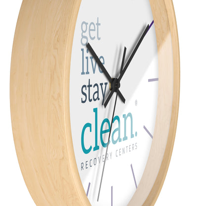 Get, Live, Stay Clean Wall Clock