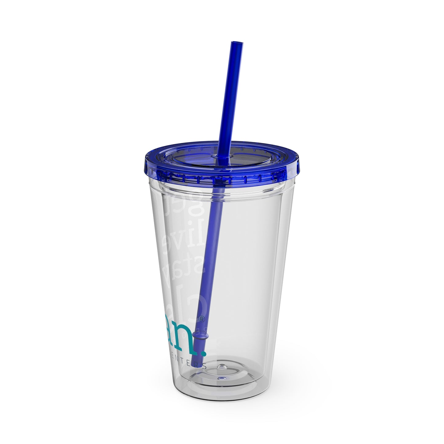 Get, Live, Stay Clean 16oz Sunsplash Tumbler with Straw
