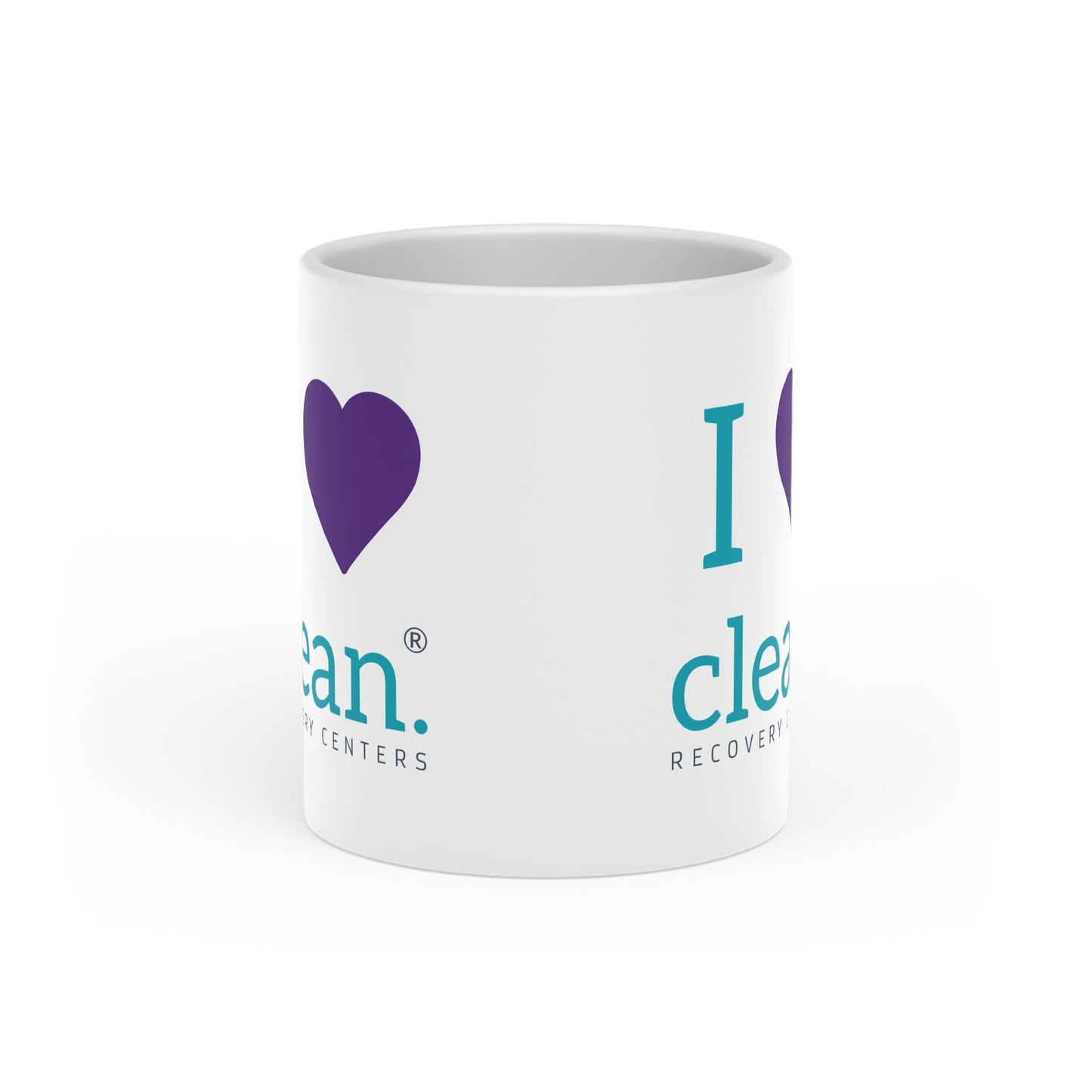 I Love Clean Heart Handle Coffee Mug