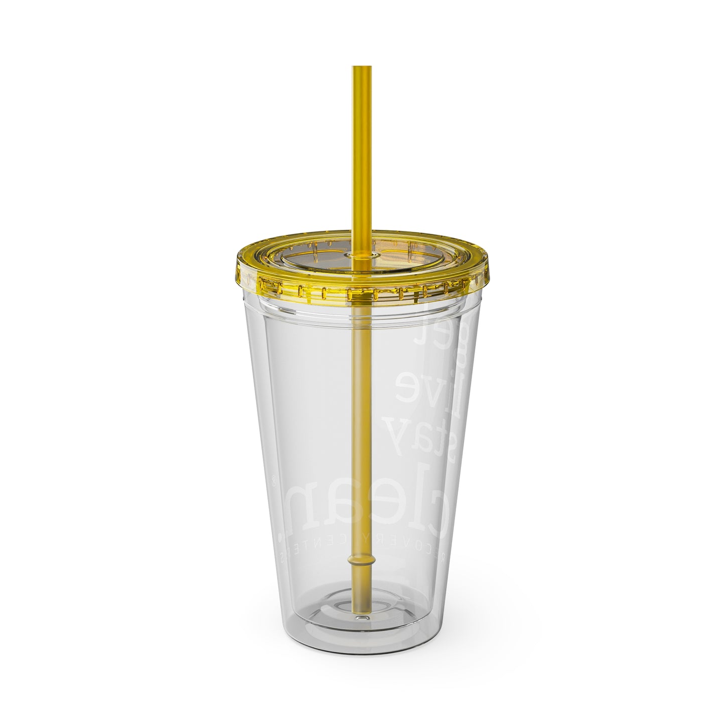 Get, Live, Stay Clean 16oz Sunsplash Tumbler with Straw