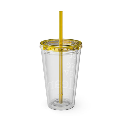 Get, Live, Stay Clean 16oz Sunsplash Tumbler with Straw