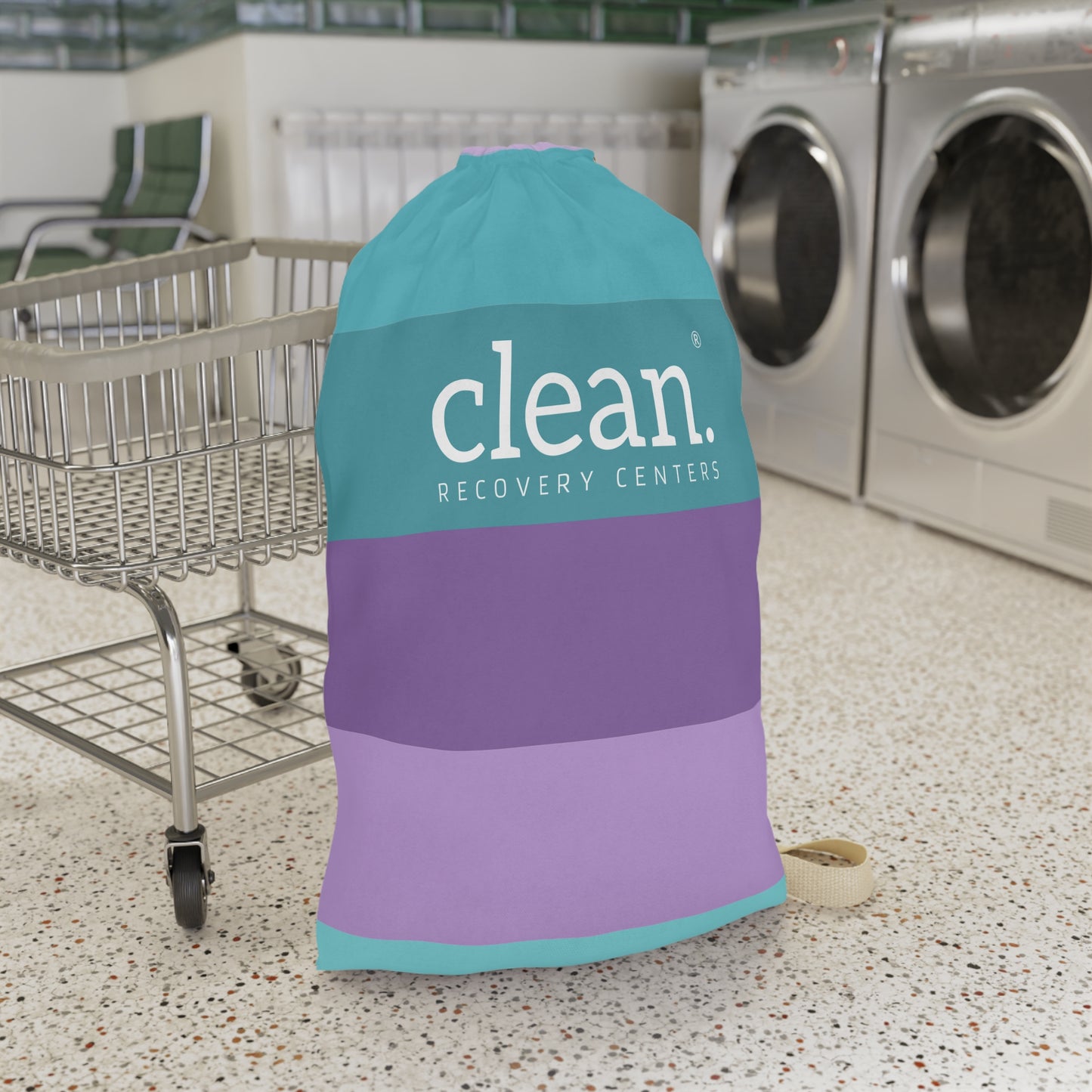 Clean Coastal Colorblock Laundry Bag