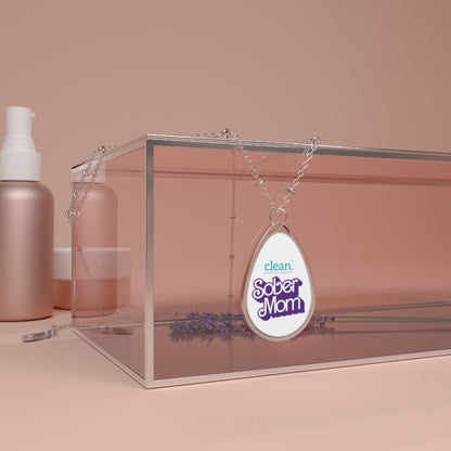 Sober Mom Oval Necklace