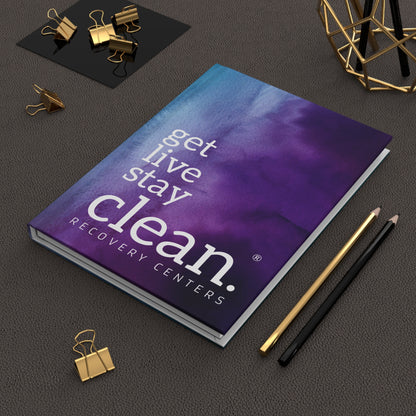 Get Live Stay Clean Watercolor Hardcover Journal