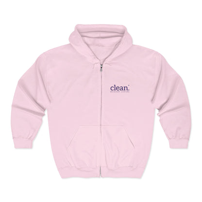 Clean Logo Embroidered Full-Zip Hoodie