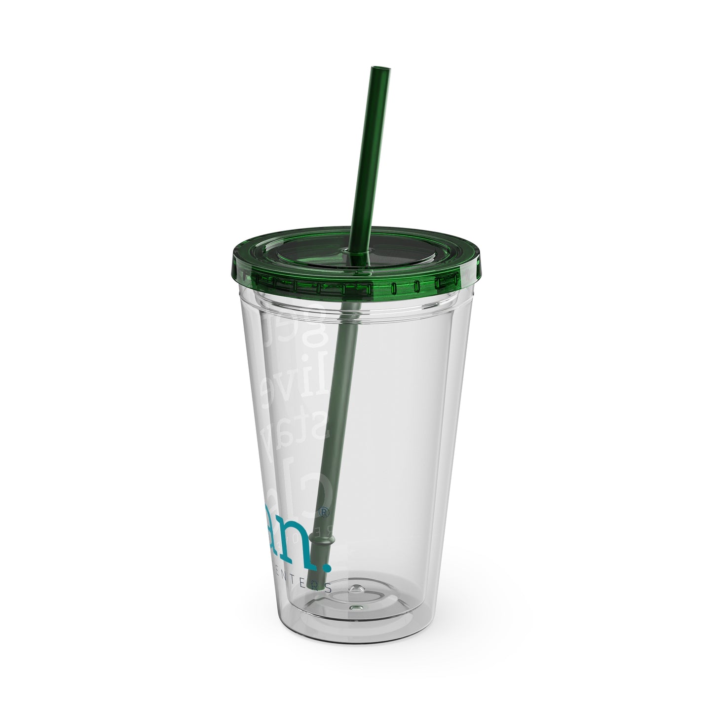 Get, Live, Stay Clean 16oz Sunsplash Tumbler with Straw