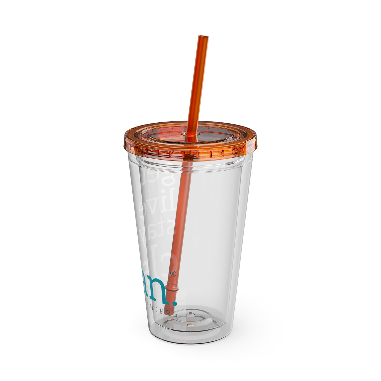 Get, Live, Stay Clean 16oz Sunsplash Tumbler with Straw