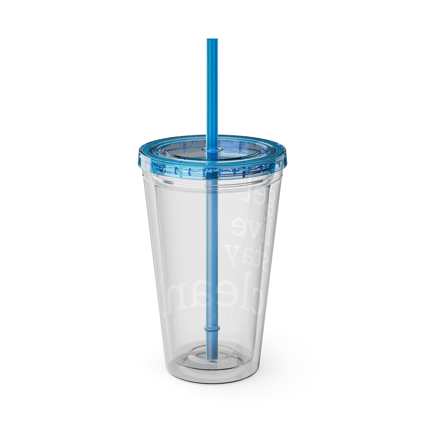 Get, Live, Stay Clean 16oz Sunsplash Tumbler with Straw