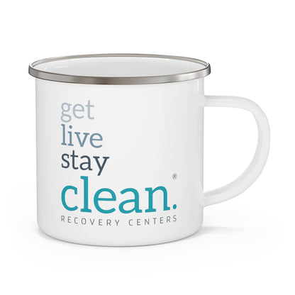 Get, Live, Stay Clean Enamel Camping Mug