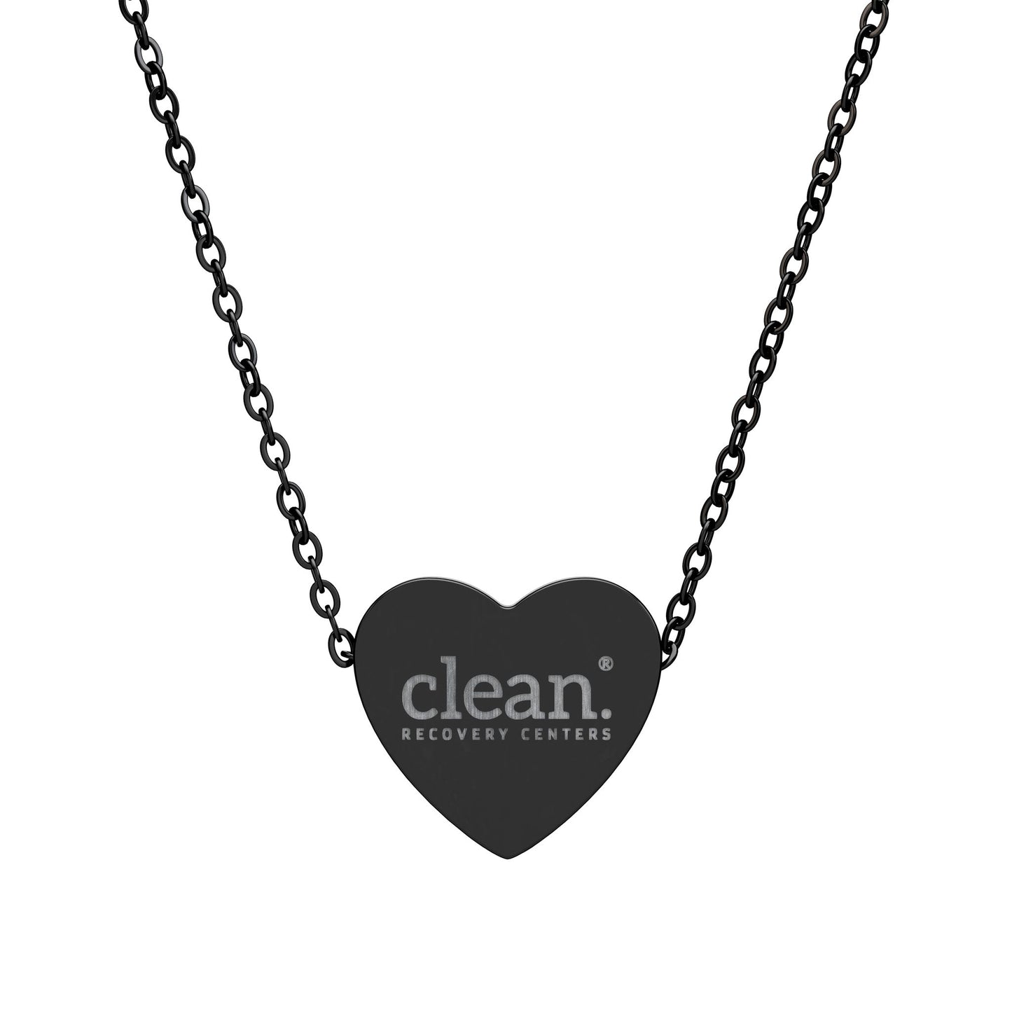 Clean Logo Engraved Heart Necklace