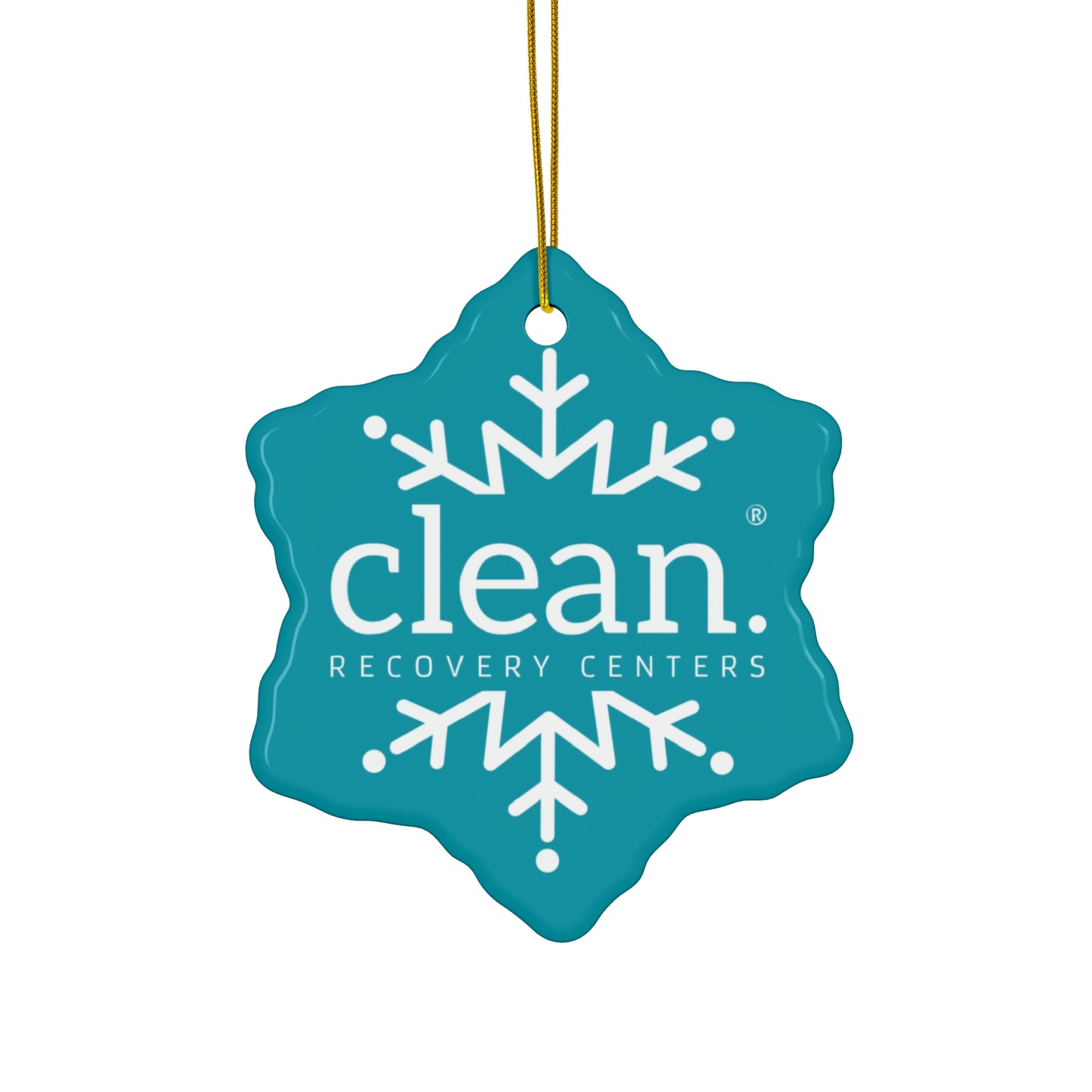 Clean logo Snowy Ceramic Ornament