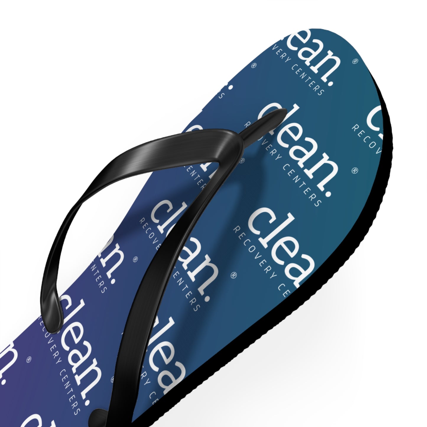 Clean Logo Pattern Gradient Flip Flops