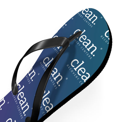 Clean Logo Pattern Gradient Flip Flops