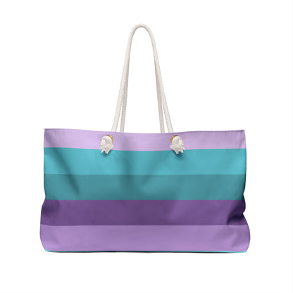Clean Coastal Colorblock Weekender Tote