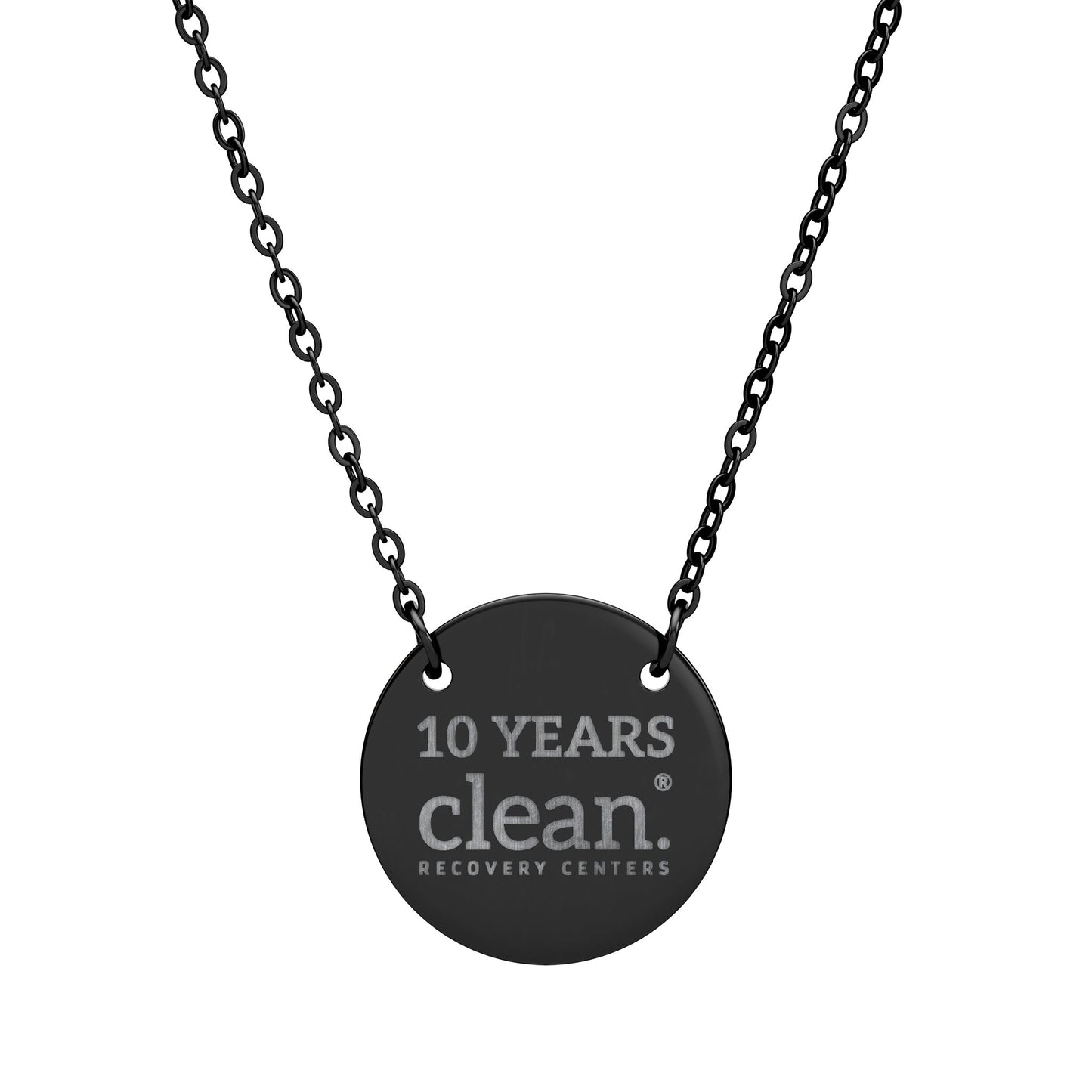 10 Years Clean Engraved Circle Necklace