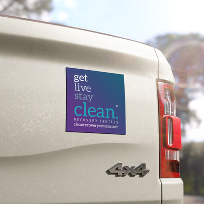 Get Live Stay Clean Gradient Car Magnet