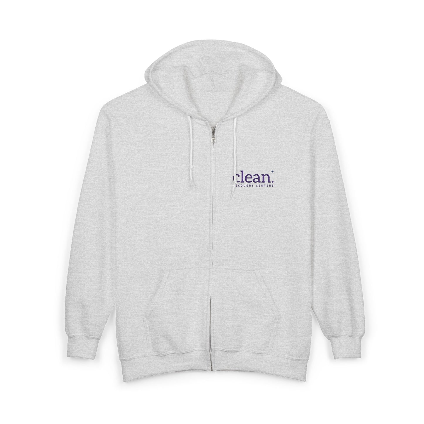 Clean Logo Embroidered Full-Zip Hoodie