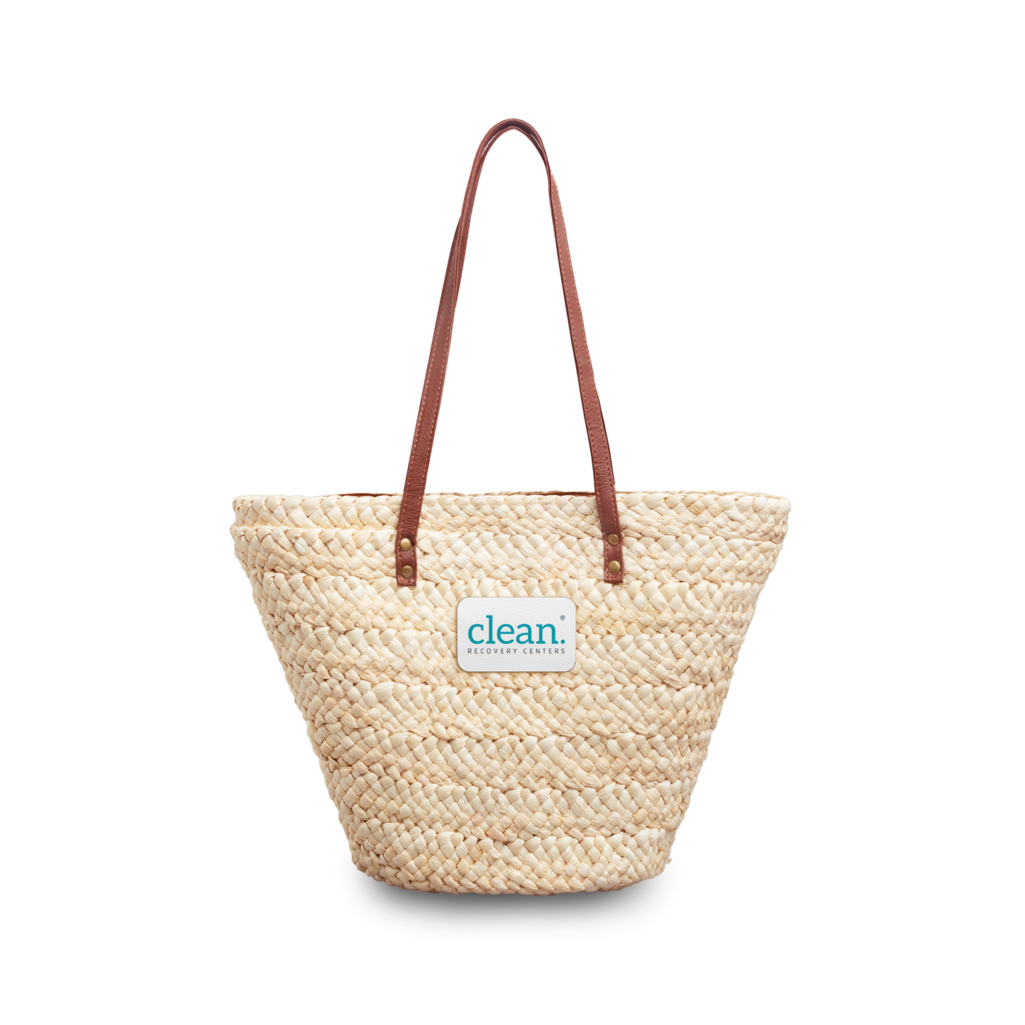 Clean Logo Beach & Market Straw Tote