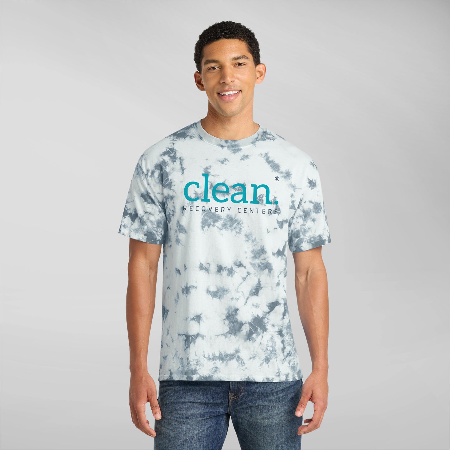 Clean Logo Crystal Tie-Dye Tee