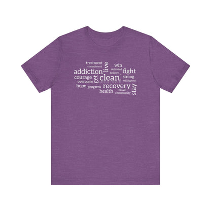 Clean Word Cloud Jersey Short Sleeve Tee
