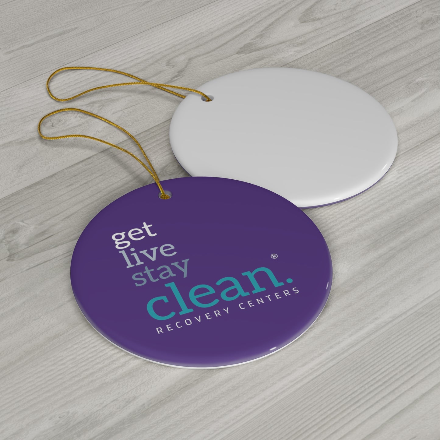 Get, Live, Stay Clean Ceramic Ornament