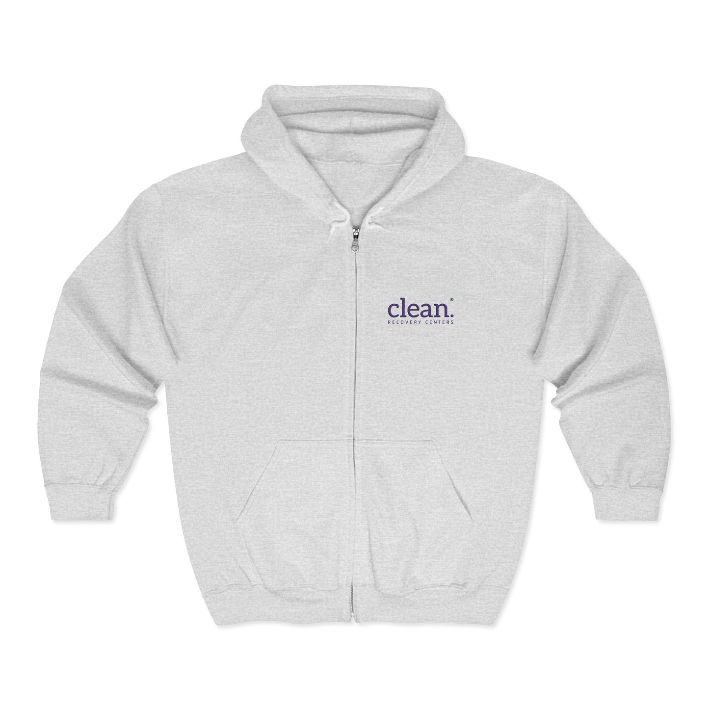 Clean Logo Embroidered Full-Zip Hoodie